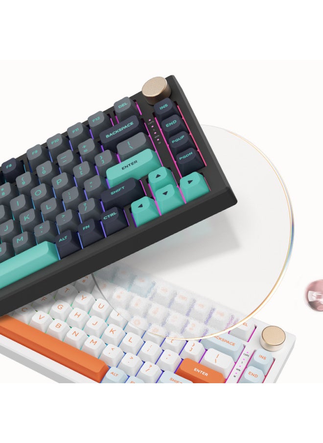 VGN N75 Game Power Customized Mechanical Keyboard Gasket Structure 75% With Full Key Hot Plug Other-Colour:N75 Power Silver Axis Aurora White White Light-wired-82 Keys