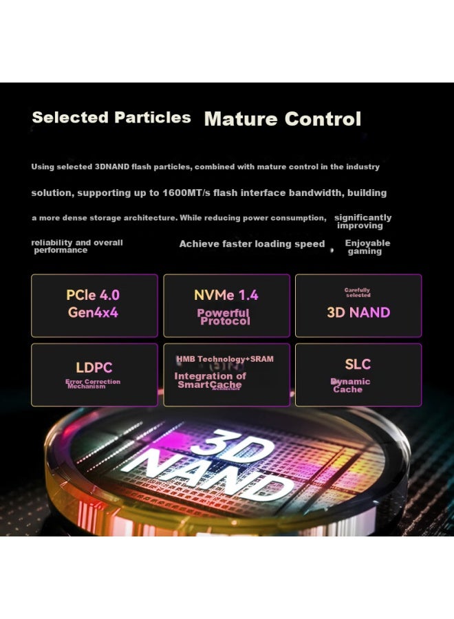 KingSpec كينغسبك 1 تيرابايت SSD NVMe 2230 M.2 واجهة PCIe4.0، سرعة قراءة 5000 ميجابايت/ثانية، متوافق مع جهاز ستيم ديك المحمول - Image 3