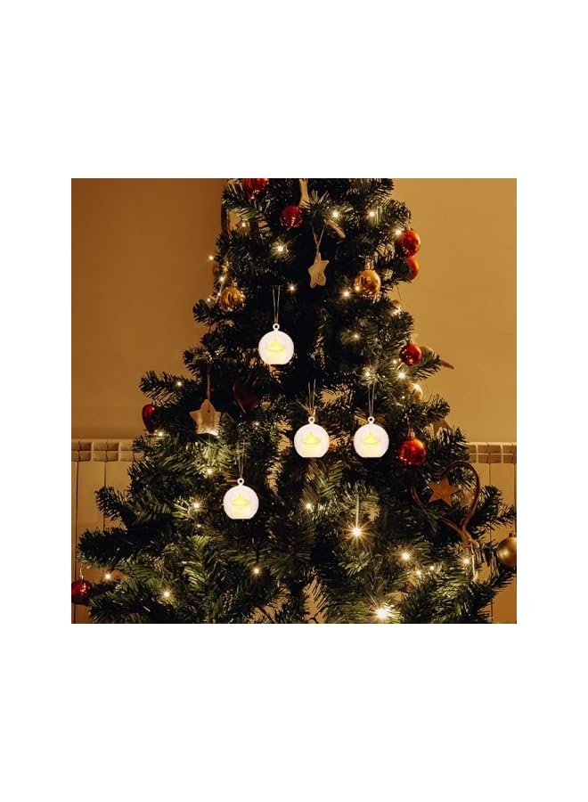 The Bros 10 قطع كرات زينة بلاستيكية شفافة قابلة للتعبئة لعيد الميلاد، حامل شمعة معلق، شفاف 3.14 بوصة، مثالي لحفلات الزفاف، أعياد الميلاد، وزينة العطلات - Image 5