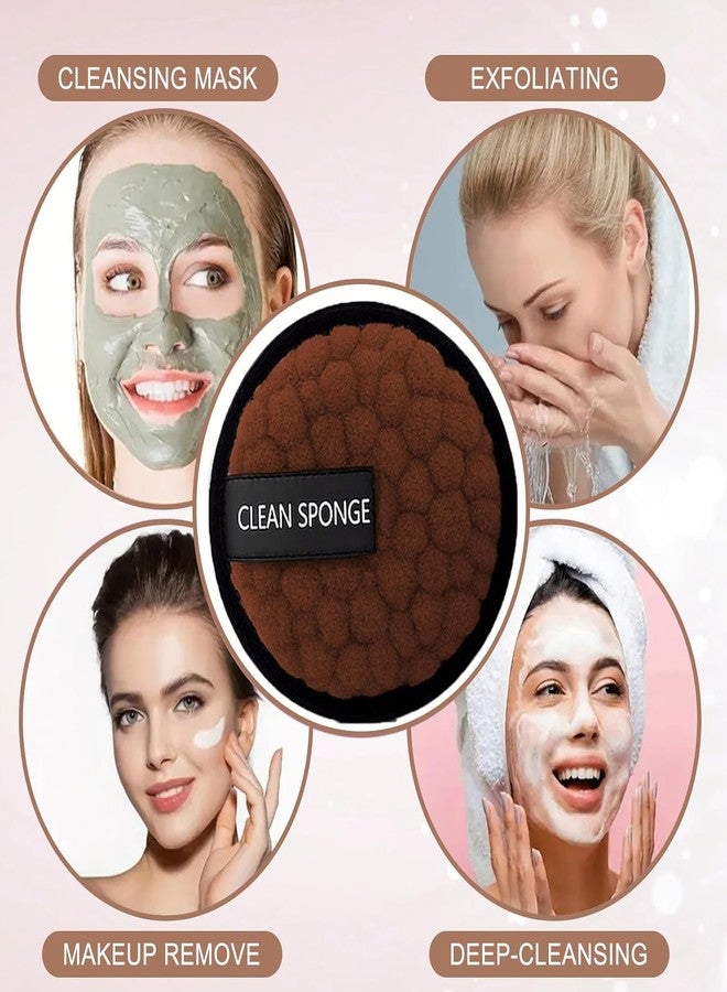INOVERA (LABEL) 20 Pcs Makeup Sponge Set - Beauty Blender Sponges - Makeup Tool with Spa HeadBand, Wristbands & Reusable Cleaning Sponge for Women (Brown) - Image 4