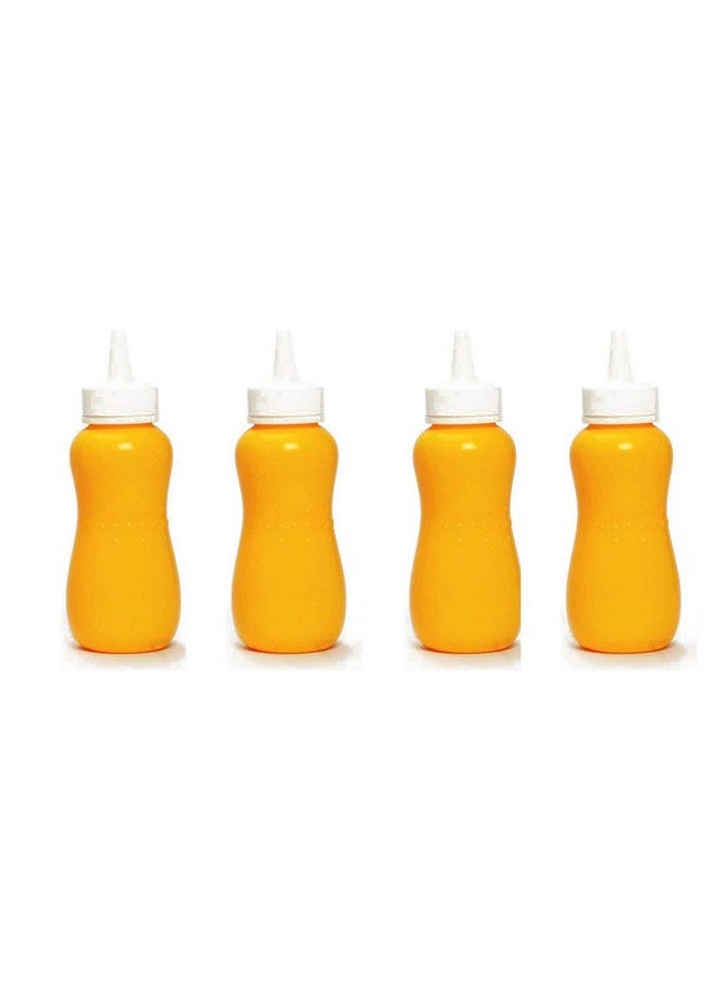 Gluman Gluman Squeezy Sauce Bottle for Clean & Mess-free Dispensing | 100% Food Grade | Dishwasher Safe | Freezer Safe | Ergonomically Designed | Reusable (Yellow (Set of 4)) - Image 1