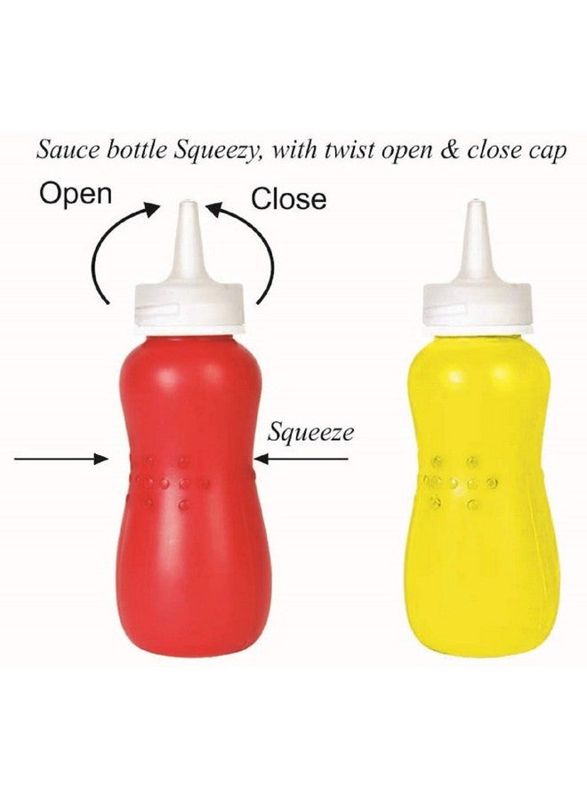 Gluman Gluman Squeezy Sauce Bottle for Clean & Mess-free Dispensing | 100% Food Grade | Dishwasher Safe | Freezer Safe | Ergonomically Designed | Reusable (Yellow (Set of 4)) - Image 3