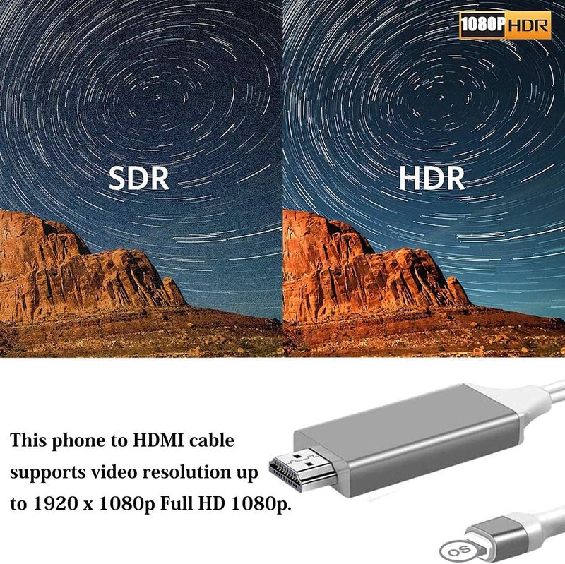 محول Lightning إلى HDMI معتمد من Apple MFi للهاتف إلى التلفزيون، متوافق مع iPhone وiPad، موصل شاشة متزامن يتصل مباشرة بـ HD TV/شاشة/بروجيكتور بدون حاجة إلى مصدر طاقة - Image 5