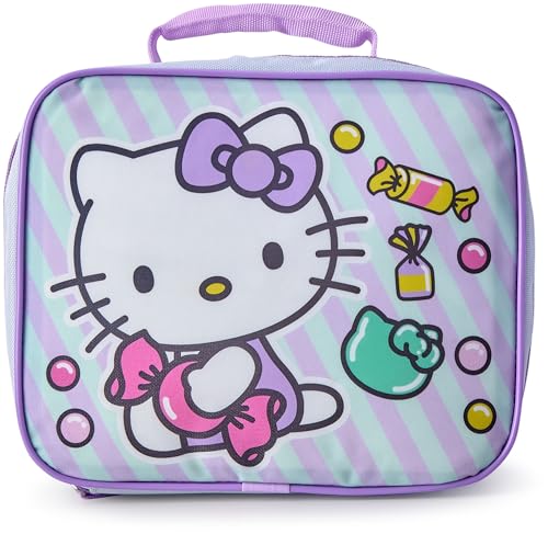 Fast Forward Hello Kitty Kids Lunch Box Insulated Lunch Bag Lunch Box Kids Girls Boys School Preschool Elementary Picnic Size One Size Hello Kitty Lavander - Image 1