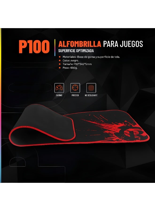 Meetion MT-P100 Extended Gaming Mouse Pad – Large Desk Mat with Anti-Fray Stitched Edges, Optimized Fabric Surface & Non-Slip Rubber Base for Precision Control - Image 2