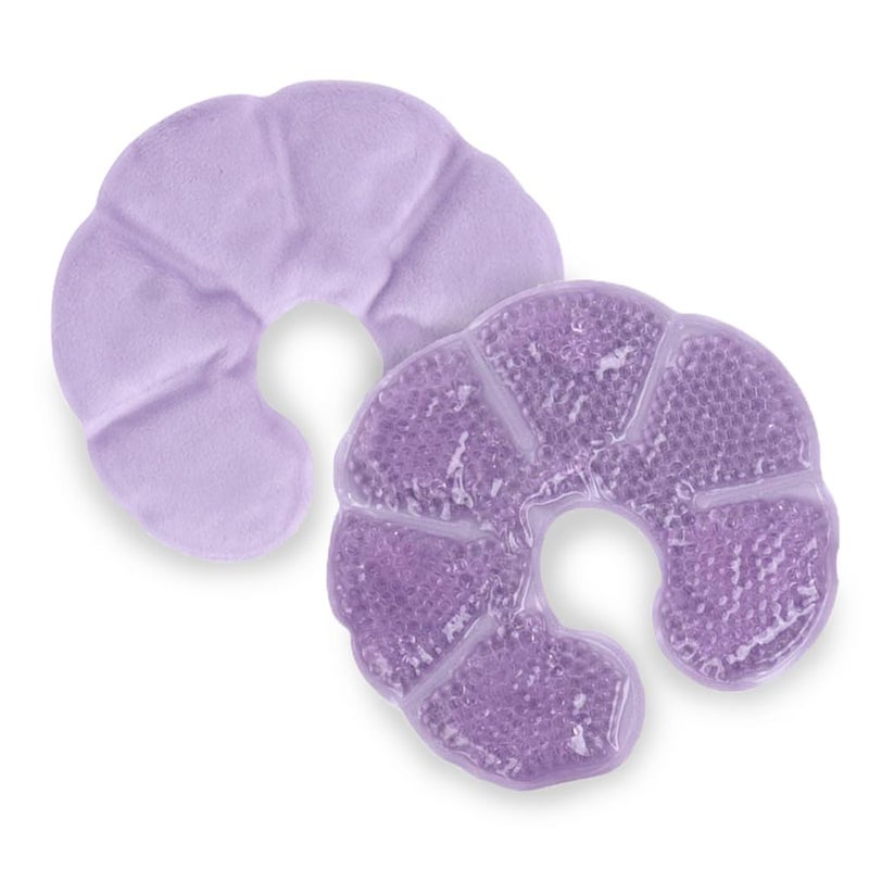 نيو جو Breast Ice Pack 2 Pack Gel Ice Pack for Breast Surgery, Reusable Nursing Ice Pack Hot or Cold Therapy Breast Pad for Breastfeeding, Engorgement Relief (Purple) - Image 1