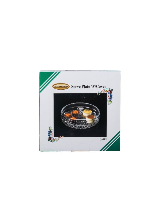 صحن تقديم مع غطاء من الأكريلك للحلويات و المكسرات و جميع المناسبات - Image 5