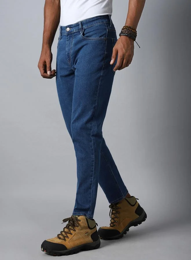 HIGH STAR HIGH STAR Mid Rise Plain Regular Fit Jeans