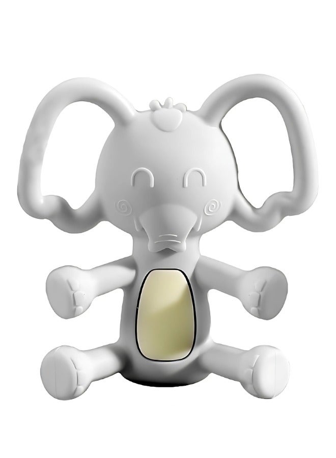 Twisoo Elephant Silicone Baby Teether - BPA-Free Food Grade Teething Toy for Infants 6-12 Months, Soft Gum Soothing Chewing Toy, Easy-to-Grasp Design ( Gray ) - Image 1