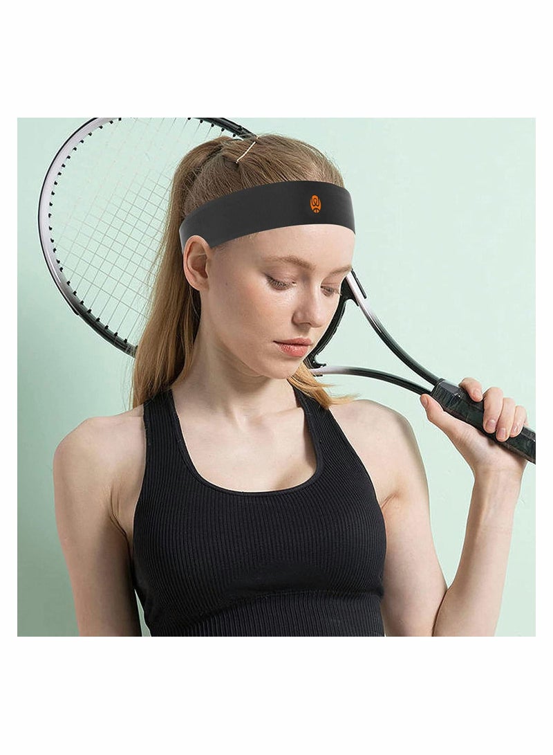 Loquat 2 Pack Sweat Bands Headbands for Men Women Elastic Headband Sports Sweatbands Athletic Stretchy Head Band Cycling Running Cross Fit Training Yoga Basketball - Image 2