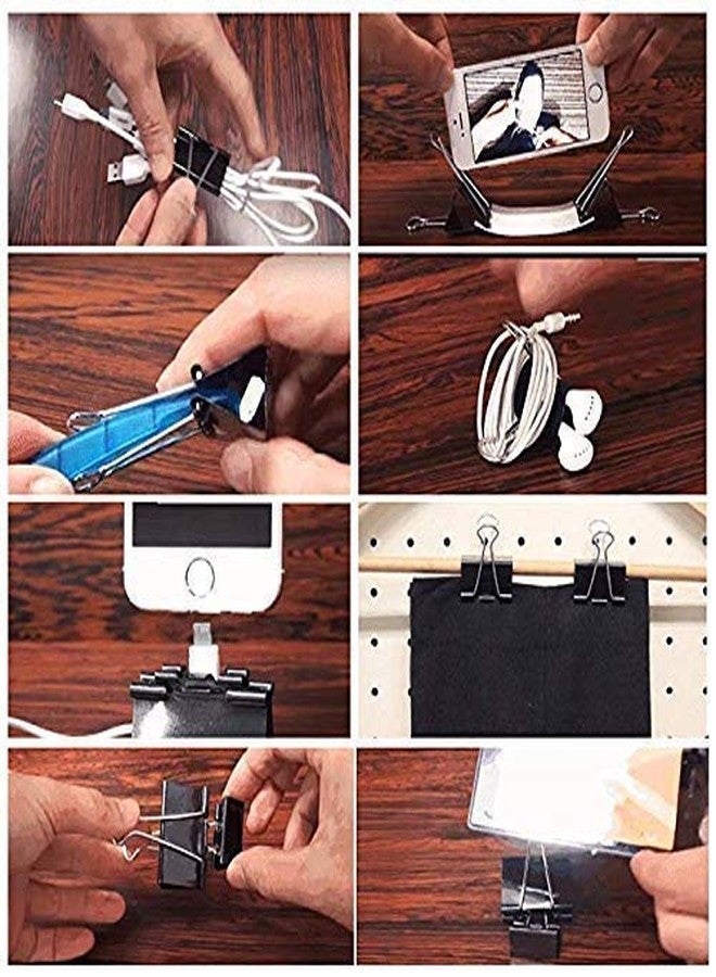 KANABEE 15 mm Black Small Paper Clips for Notes Letter, Papers,Binder Clamps in Office, Home, School, Institutions, Paper Holding Capacity Files Organized and Secure (Pack of 1 Dozen) - Image 5