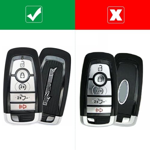 Jogon Forged Carbon Fiber Remote Smart Key Fob Shell Cover Protector for Ford F-150 Raptor Bronco 2018 2019 2020 2021 2022 2023 2024 (Forged Black with Vent) - Image 4
