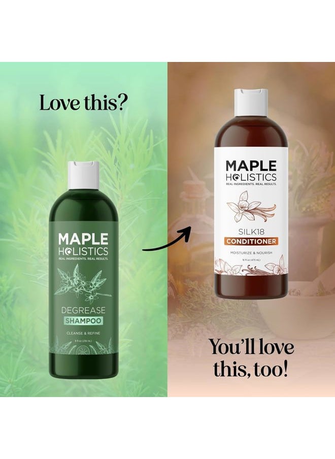 Maple Holistics - Clarifying Shampoo for Build Up and Oily Hair - Deep Cleansing Shampoo with Rosemary - Refreshing Lemon for Greasy Hair & Jojoba Oil for Scalp Cleanser - Anti Residue Shampoo for Healthy Scalp - 8 Oz - Image 1