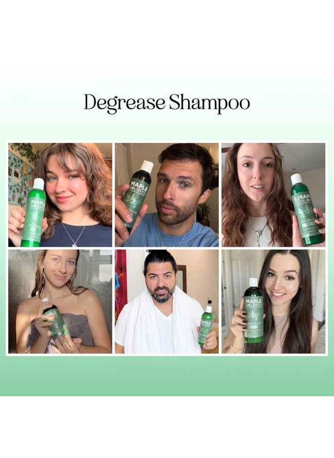 Maple Holistics - Clarifying Shampoo for Build Up and Oily Hair - Deep Cleansing Shampoo with Rosemary - Refreshing Lemon for Greasy Hair & Jojoba Oil for Scalp Cleanser - Anti Residue Shampoo for Healthy Scalp - 8 Oz - Image 1