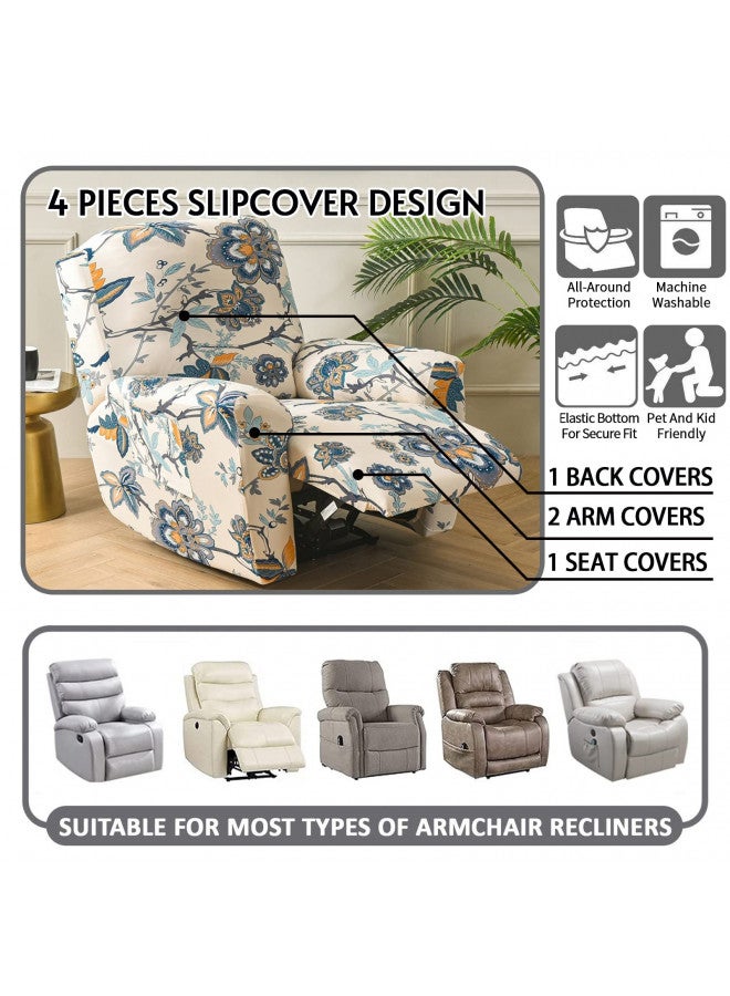 CRFATOP CRFATOP Recliner Chair Slipcovers with Pockets 1 Seat Recliner Cover 4-Pieces Fallon Collection Slipcover Lazy Boy Chair Cover for Recliner with Elastic Bottom,01  - Image 3