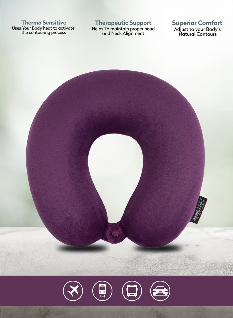 PARAJOHN Deluxe Memory Foam Neck Pillow - Ultimate Comfort and Support for Travel, Restful Sleep, and Neck Pain Relief - Image 5