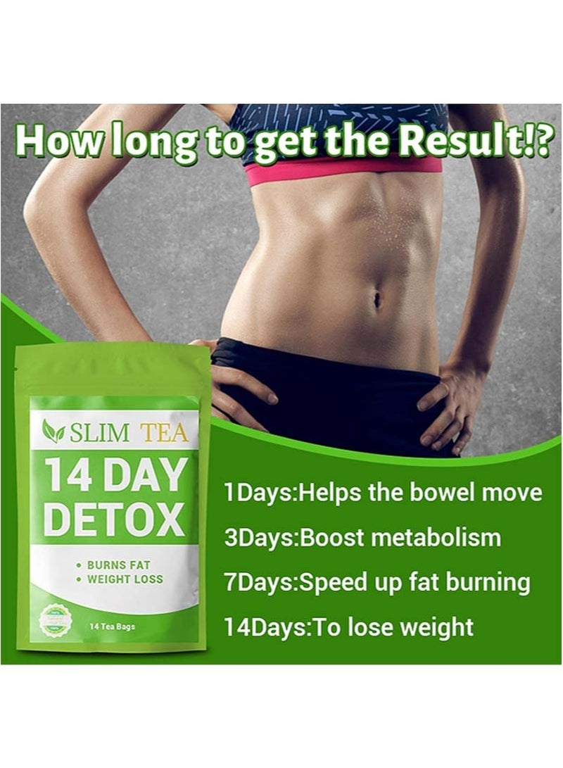 Wins Town 14-Day Detox Tummy Tea Bags, Weight Loss Slimming Tea, Detox Tea Support Healthy Digestive and Metabolism,Reduces Accumulation of Abdominal Fat,14 Bags - Image 2