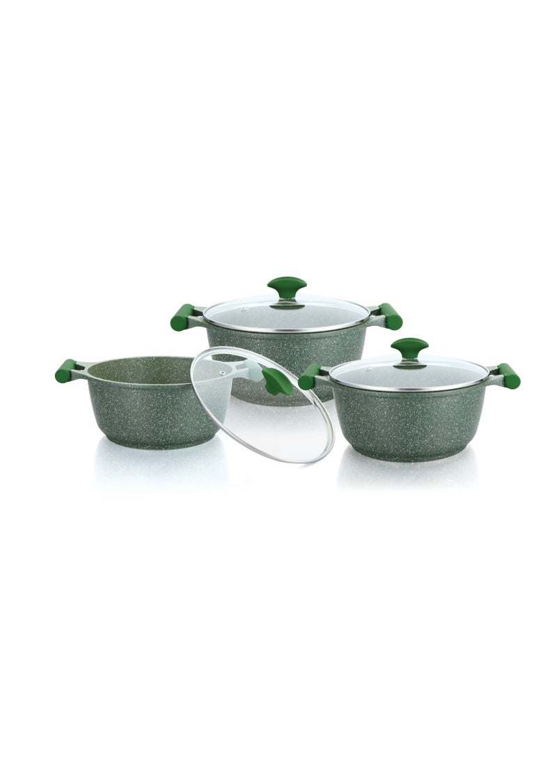 Prestige Prestige Essentials 6 pc set Green Granite Non-Stick Aluminium 