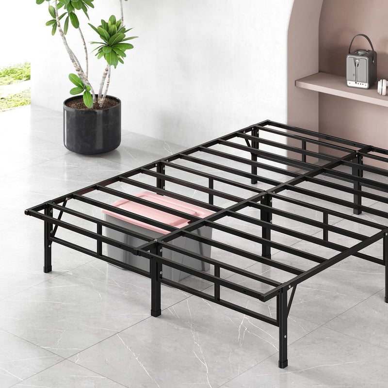 ZINUS SmartBase Compack Mattress Foundation 14 Inch Metal Bed Frame No Box Spring Needed Sturdy Steel Slat Support Queen
