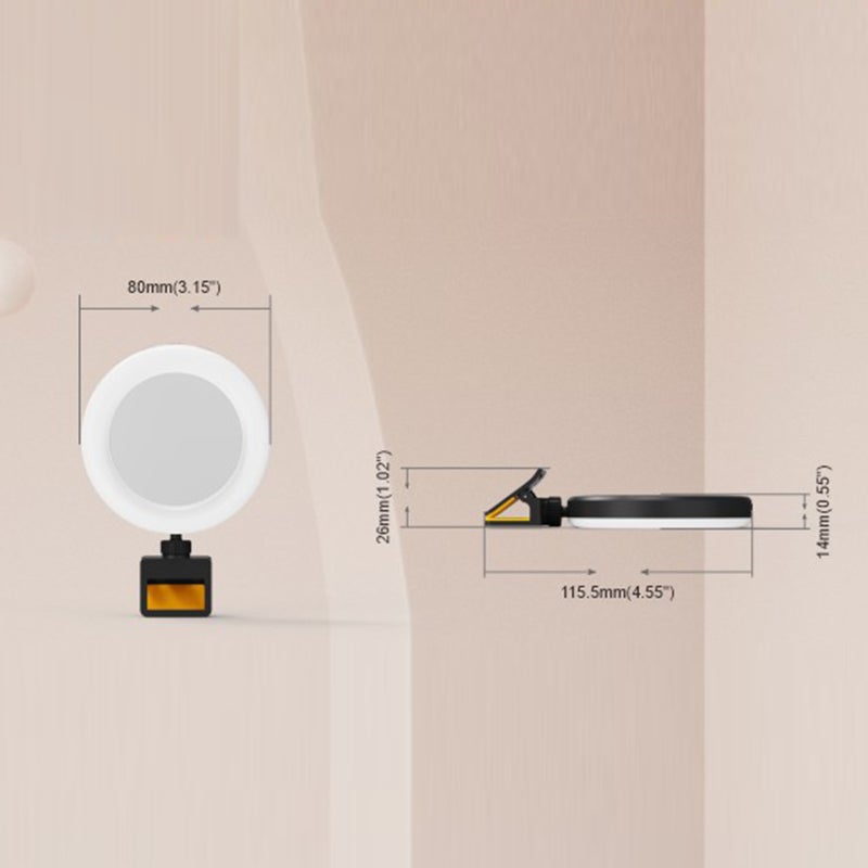 مصباح تعبئة ضوء سيلفي للهاتف المحمول، مصباح محمول بالجمال مع مقبض، يعمل بواسطة USB، يتغير لون درجة الحرارة إلى 3 ألوان / قابل لتعديل السطوع ويمكن تعديل زاوية الإضاءة لجهاز الكمبيوتر المحمول وشاشة الكمبيوتر و الفيديو - Image 2