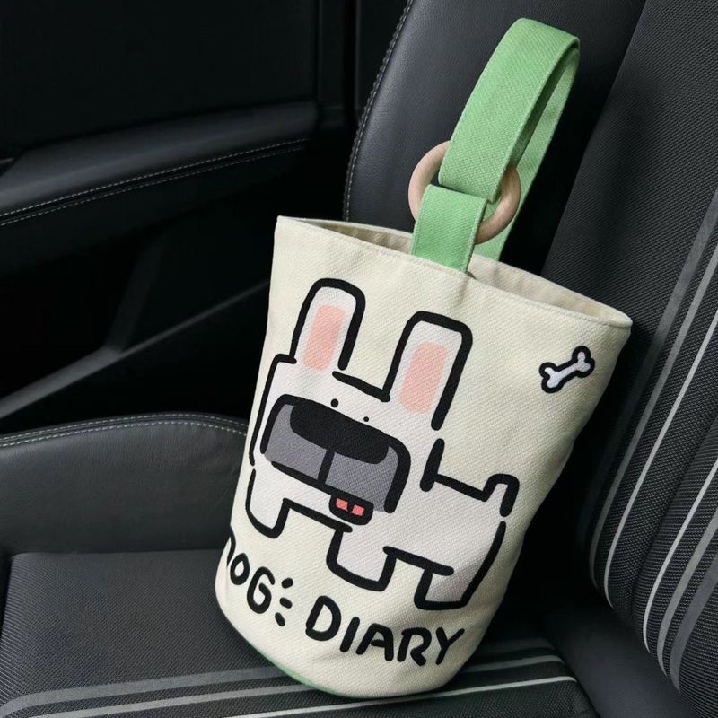 Office Workers Portable Handbag Canvas Bucket Bag Cute Bucket Hand-Carried Lunch Bag Baoma Going Out Handbag - Image 1