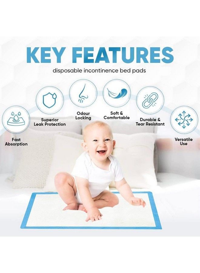 Tinkle Med Maxsorb Baby Underpads 60 Cms X 90 Cms Disposable Changing Pad Reusable Portable Diaper Changing Mat Leak Proof Breathable Underpads (60 X 90 Cms Counts 8 Pack Of 1) - Image 5