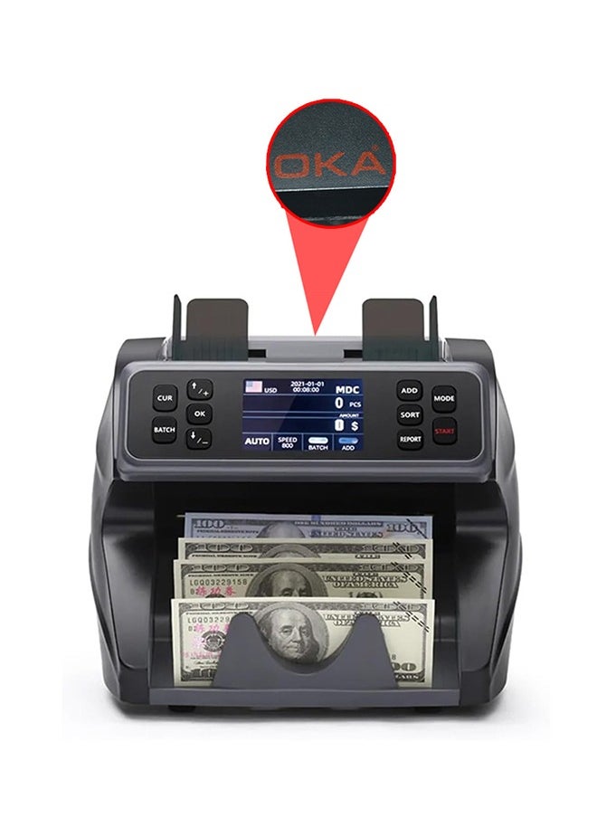 OKA OKA Bill Counting for sorting and counting various currencies and detecting counterfeiting Dollar – EURO – Chinese yuan – Turkish lira / MIX102  - Image 2