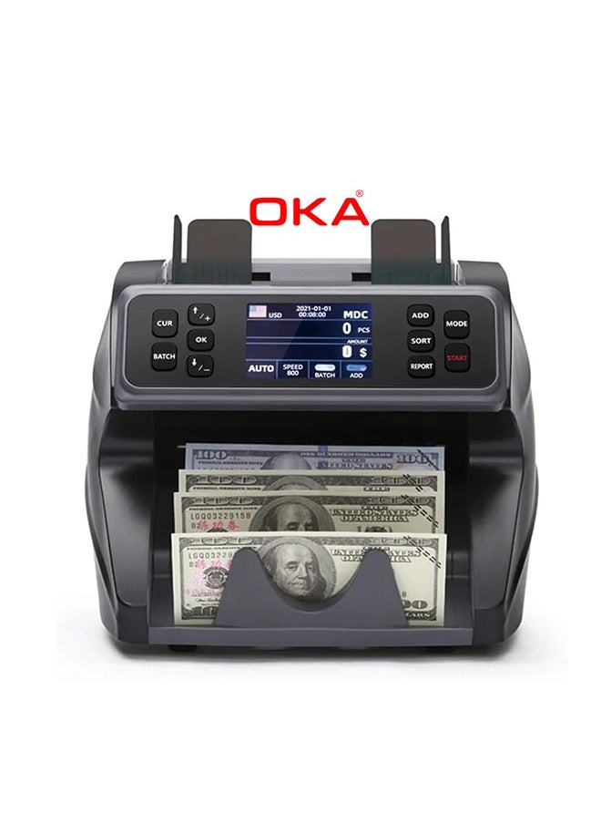 OKA Bill Counting for sorting and counting various currencies and detecting counterfeiting Dollar – EURO – Chinese yuan – Turkish lira / MIX102