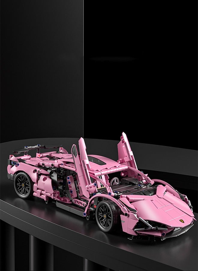Bukela Supercar Building Block Toy with Colorful Lights, 1:14 Scale Car Model Building Block Toy, Suitable for Boys Aged 14 and Above and Adult Collectors, Racing Car with APP and Remote  - Image 4