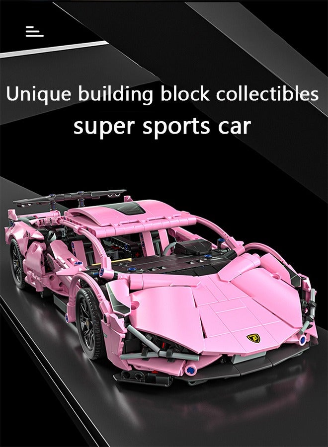 Bukela Supercar Building Block Toy with Colorful Lights, 1:14 Scale Car Model Building Block Toy, Suitable for Boys Aged 14 and Above and Adult Collectors, Racing Car with APP and Remote  - Image 5