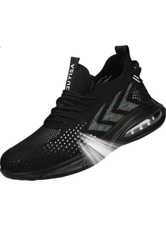 WELDON Weilun Shield Men'S Summer Breathable Steel Toe Anti-Smashing Anti-Stab Soft Bottom Ultra-Light Work Safety Shoes 1137T 38 - Image 1