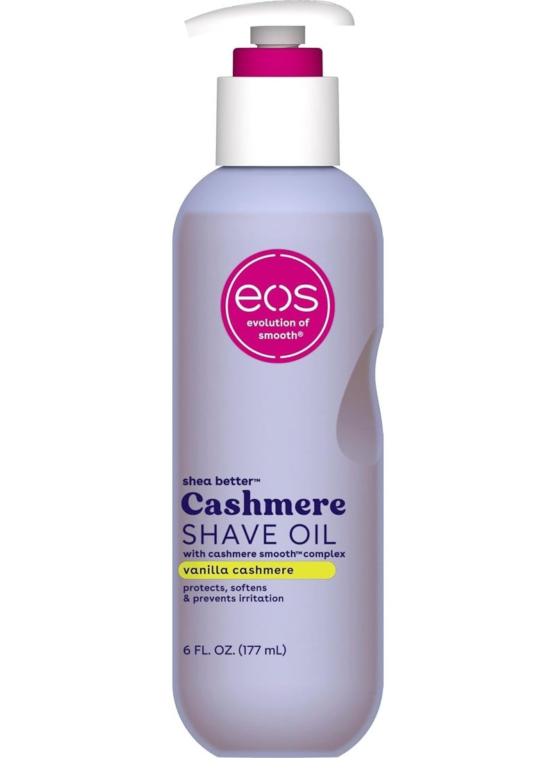 eos Cashmere Skin Collection Shave Oil- Vanilla Cashmere Scented, Entire Bikini Area-Approved, 6 fl oz - Image 1