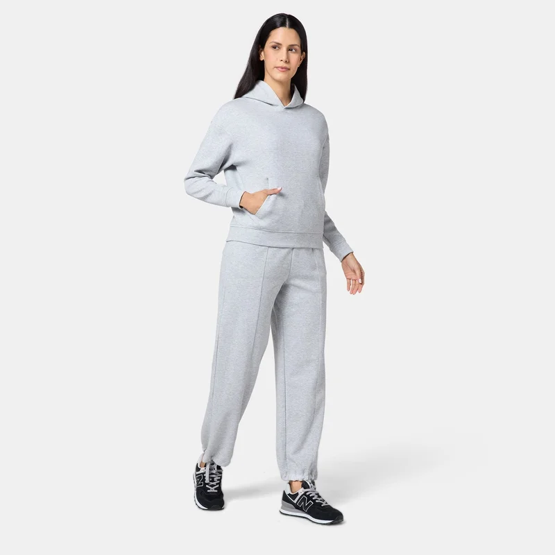 Sun and Sand Sports Grey Women's Interlock Hoodie for Women | Best Price UAE