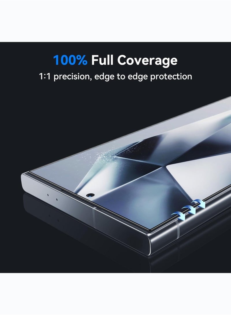 Samsung Galaxy S24 Ultra Screen Protector,Tempered Glass with Camera Lens Protector, Full Coverage Privacy Screen Protector S24 Ultra [100% Fingerprint Unlock] (2+2 Packs) - Image 4