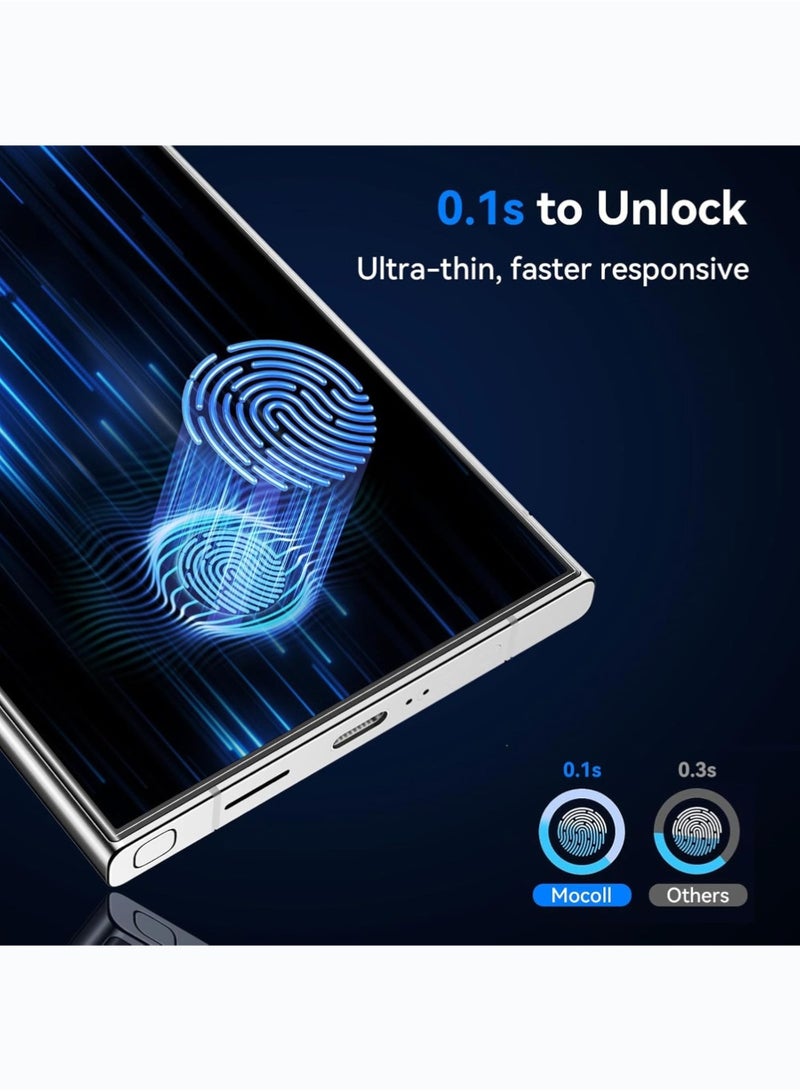 Samsung Galaxy S24 Ultra Screen Protector,Tempered Glass with Camera Lens Protector, Full Coverage Privacy Screen Protector S24 Ultra [100% Fingerprint Unlock] (2+2 Packs) - Image 3