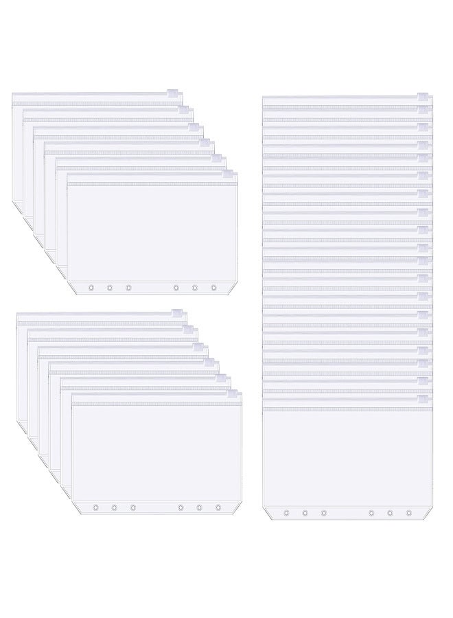 6-hole Loose-leaf Notebook Pvc Zipper Bag Bill Bag A5a6 Notebook Storage Bag 15 Pieces 60 Pieces