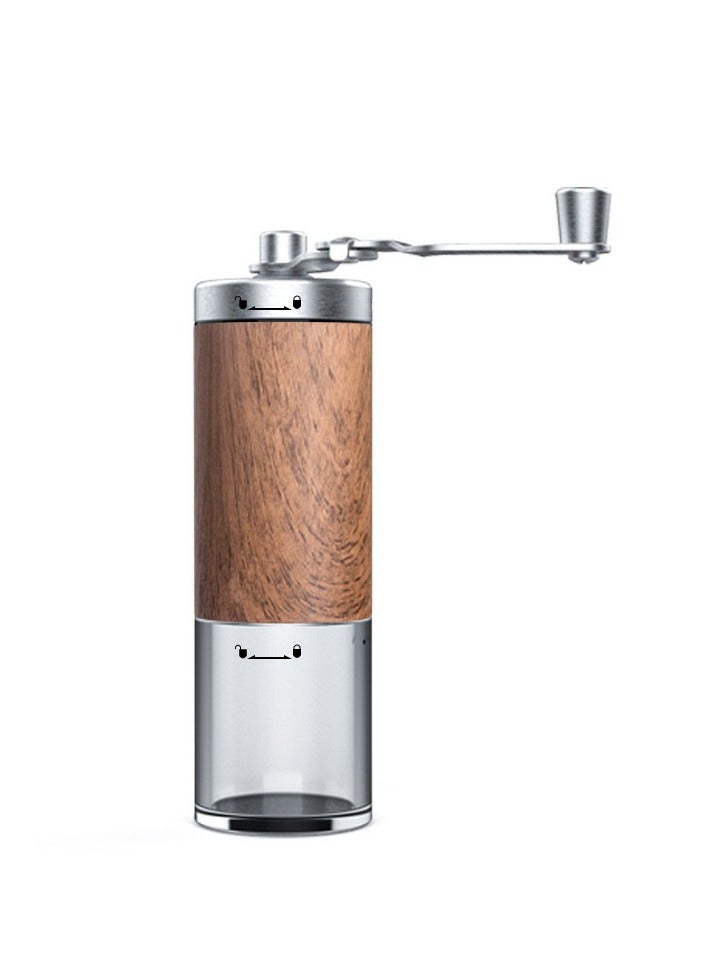 EXMY Manual Coffee Grinder – Hand Crank Burr Coffee Bean Grinder, 6 Grind Settings for Espresso, French Press & Pour Over – Quiet, Portable, Durable Stainless Steel Manual Grinder for Home & Travel,sakura- pink - Image 3