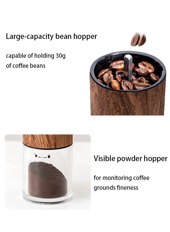 EXMY Manual Coffee Grinder – Hand Crank Burr Coffee Bean Grinder, 6 Grind Settings for Espresso, French Press & Pour Over – Quiet, Portable, Durable Stainless Steel Manual Grinder for Home & Travel,sakura- pink - Image 5