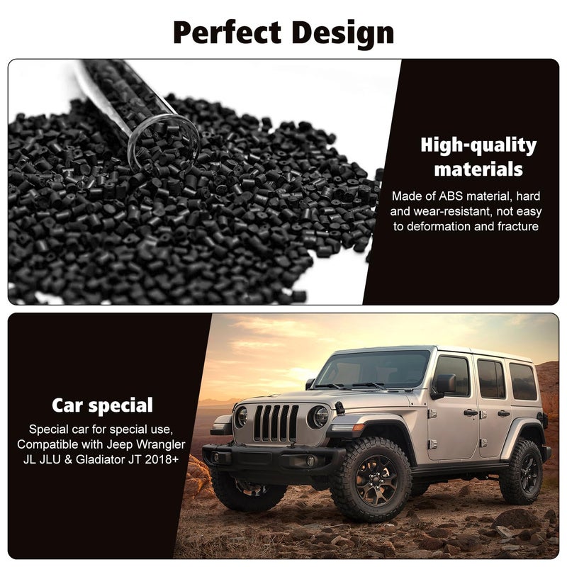 RT-TCZ Carbon Fiber Interior Trim Kit Cover Center Console Decoration Accessories Compatible with Jeep Wrangler JL JLU & Gladiator JT 2018-2023 23PCS - Image 3