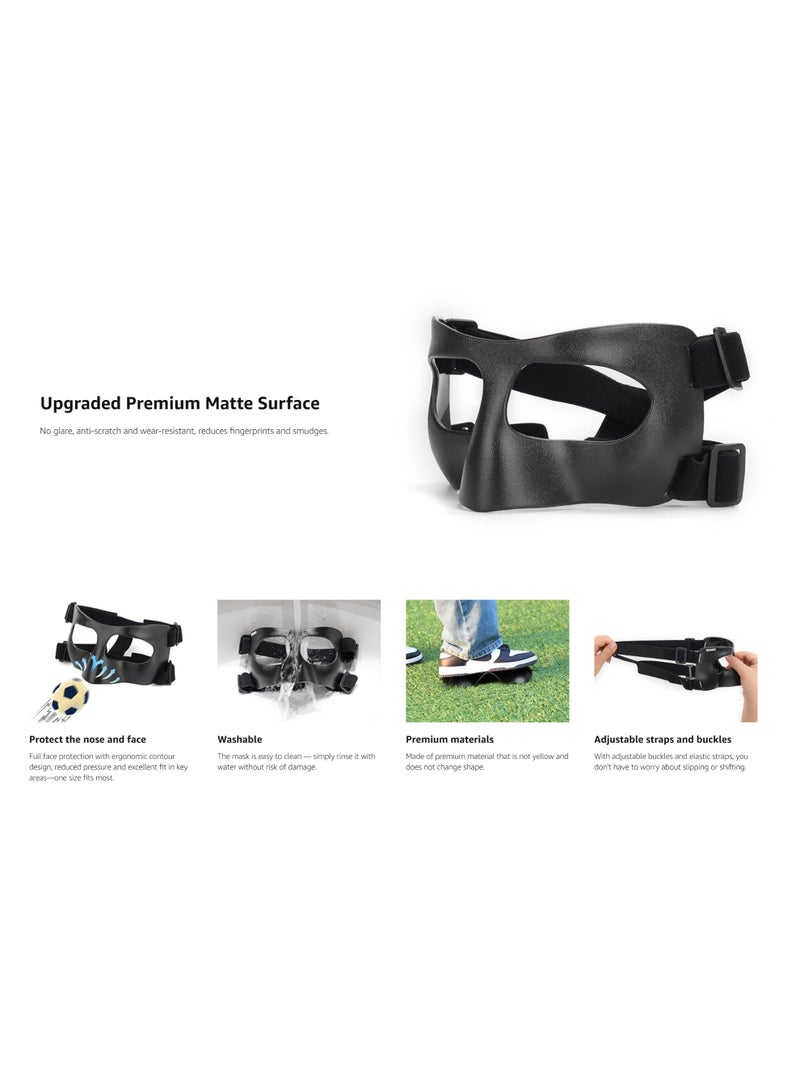 Adjustable Nose Guard for Broken Nose – Protective Face Shield for Basketball & Soccer, Unisex Sports Mask with Cushion Pads for Adults & Teens - Image 4