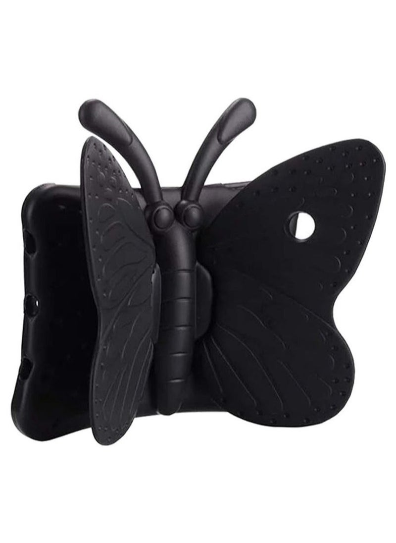 Raxoom iPad 10.2 Case for Kids, iPad 8th 2020 Case, 3D Cute Cartoon Butterfly Cover Non-Toxic EVA Foam Wings Kickstand Kid-Proof Shockproof Bumper Girl Boy Gift for Apple iPad 7 8 Gen 10.2'' - Black - Image 2