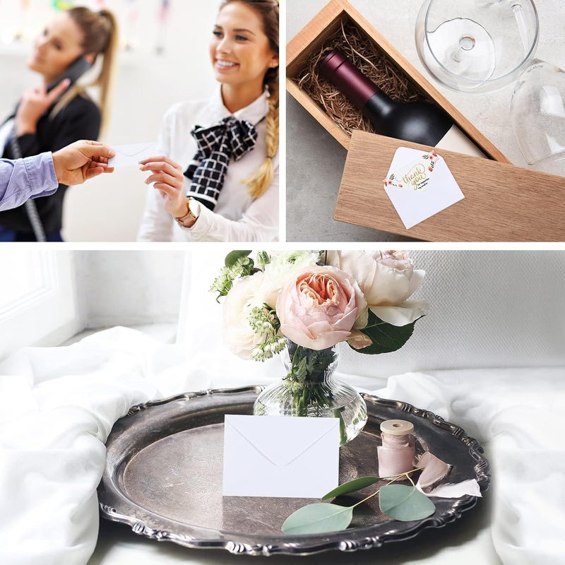Yahenda 200 Count Mini Gift Card Envelopes for Wedding, Business, Greeting - Small Paper Sleeves for Mother's Day - 4 x 2.7 Inch (White) - Image 4