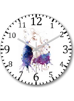 Print Shop Juliana Rabelo Wall Clock Curved Real Glass