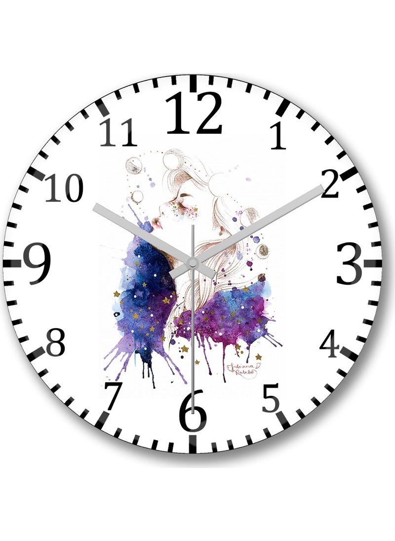 Baskı Dükkanı - Print Shop Juliana Rabelo Wall Clock Curved Real Glass - Image 1