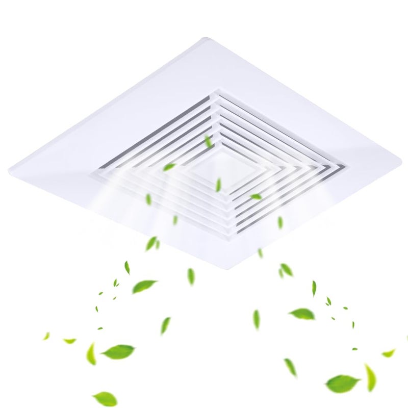 WiseWater 12x12 Bathroom Ceiling Fan Grille with Springs Replacement Vent Cover for BroanNutone Exhaust Fan Air Diverter Ceiling Air Diffuser
