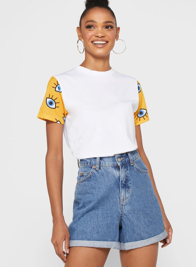 Ginger Printed Sleeve T-Shirt