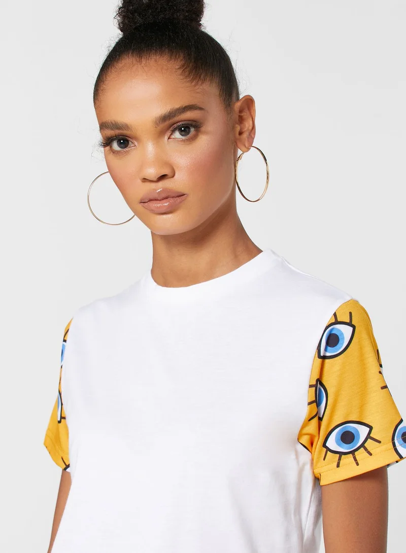 Ginger Printed Sleeve T-Shirt