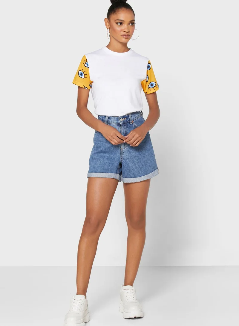 Ginger Printed Sleeve T-Shirt