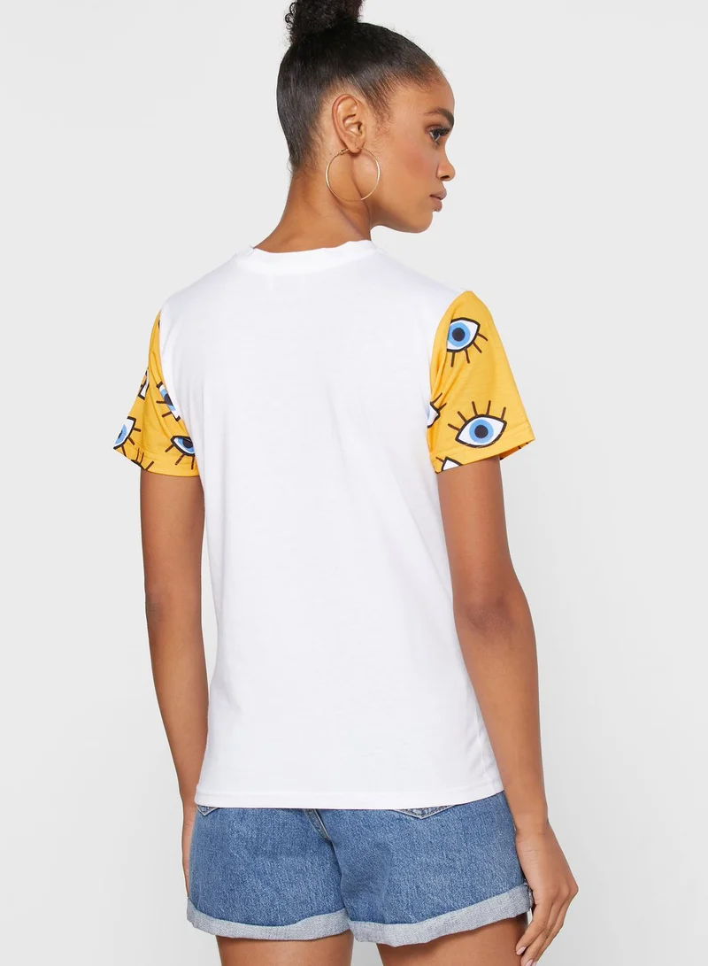 Ginger Printed Sleeve T-Shirt