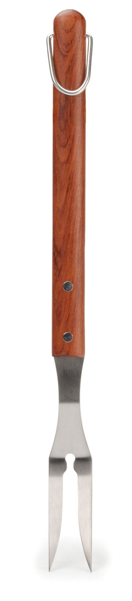 RSVP International Endurance BQFRK BBQ Grill Fork 1725  Long Handle Keeps Hands Safe from Fire  Made from Stainless Steel  Rosewood
